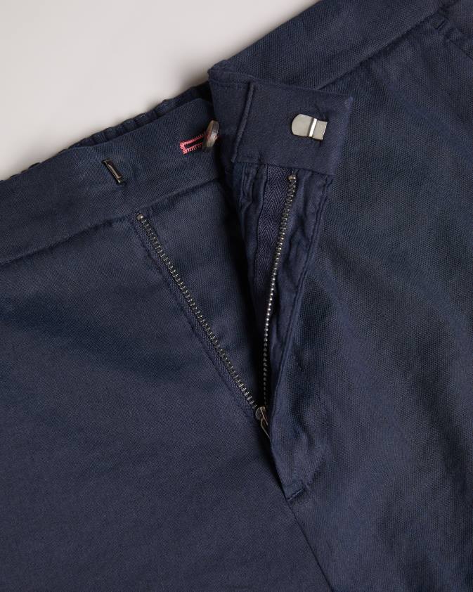 apģērbs Ted Baker leder lina maisījuma puselastīgi šorti flote vīriešiem 26TV1307