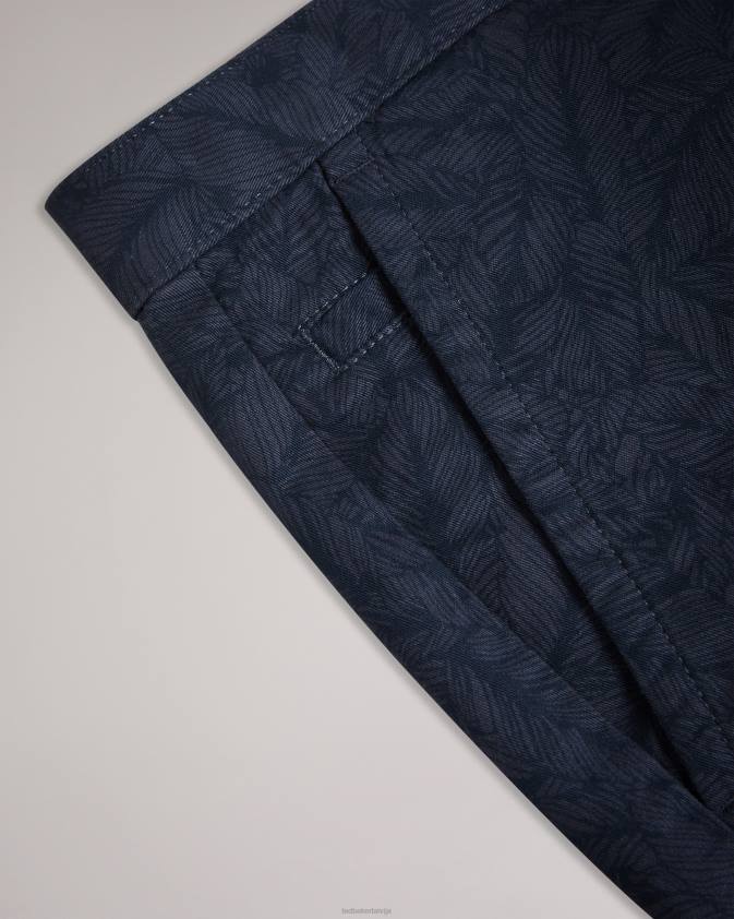 apģērbs Ted Baker šorti ar virspusi lapu apdruku flote vīriešiem 26TV1507