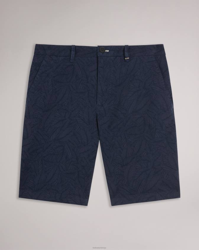 apģērbs Ted Baker šorti ar virspusi lapu apdruku flote vīriešiem 26TV1507