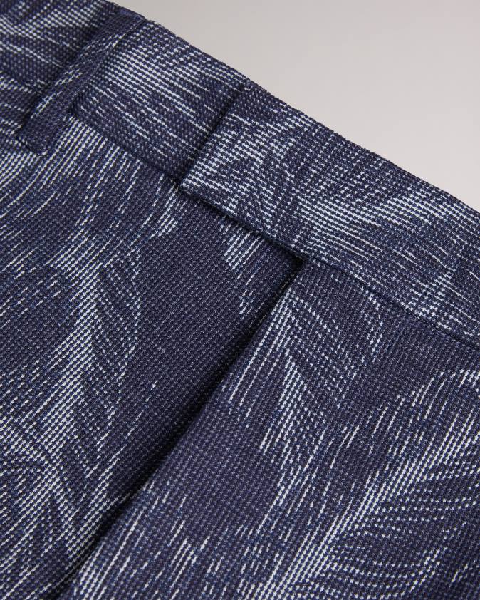 apģērbs Ted Baker postos kokvilnas un lina lapu raksta šorti flote vīriešiem 26TV1624