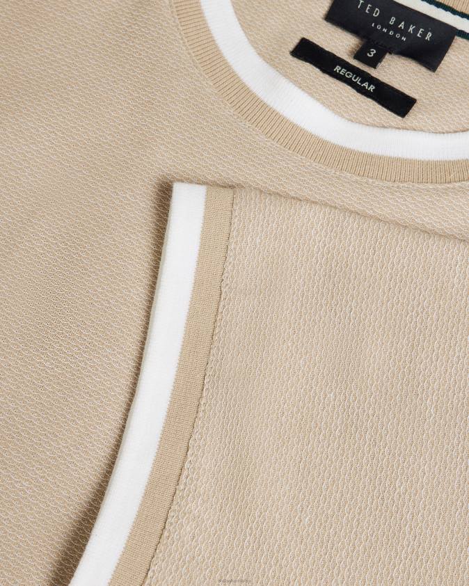 apģērbs Ted Baker bowker regulāri pieguļošs tekstūras t-krekls iedegums vīriešiem 26TV1298