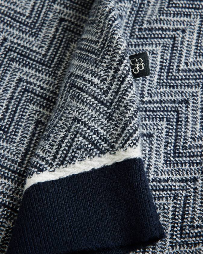 apģērbs Ted Baker nudla zig zag trikotāžas t-krekls flote vīriešiem 26TV1429