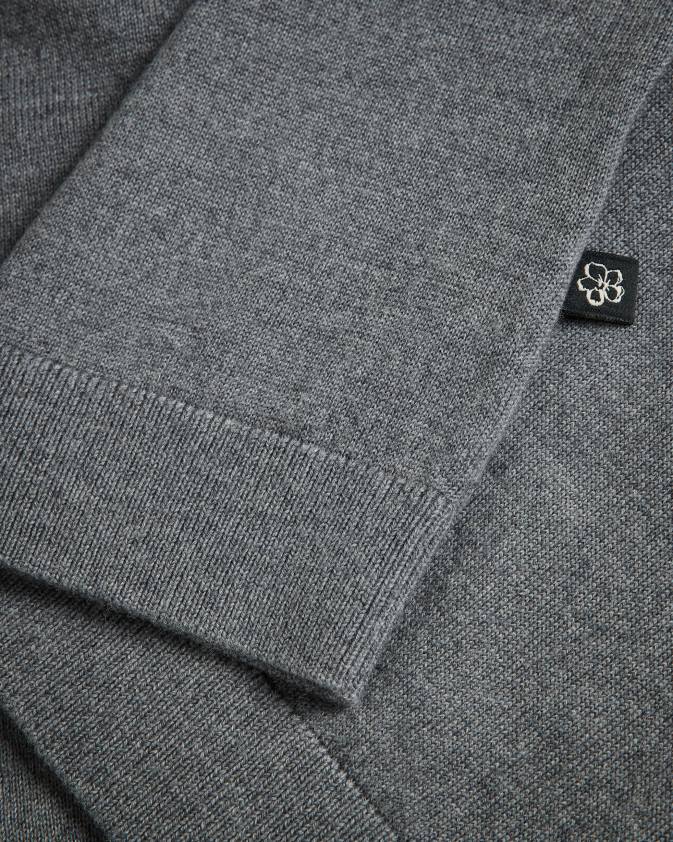 apģērbs Ted Baker senti adīts t-krekls ar īsām piedurknēm ogles vīriešiem 26TV1582