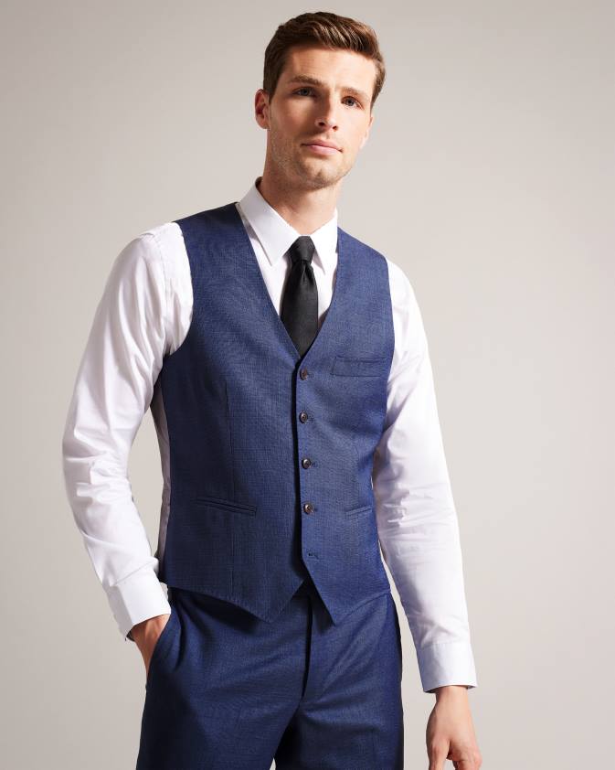 apģērbs Ted Baker upsalaw navy vilnas veste flote vīriešiem 26TV1619