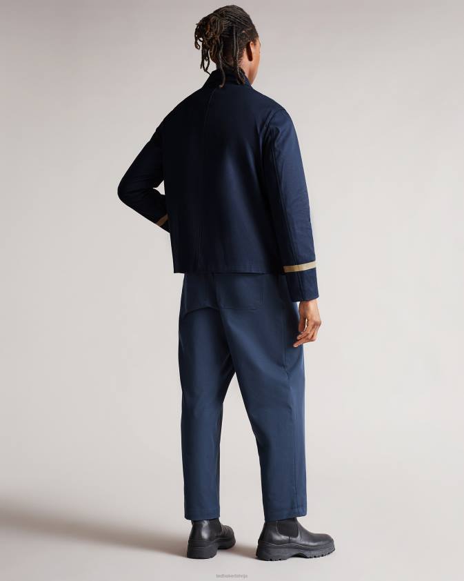 apģērbs Ted Baker easbost short bonded mac tumša flote vīriešiem 26TV1680