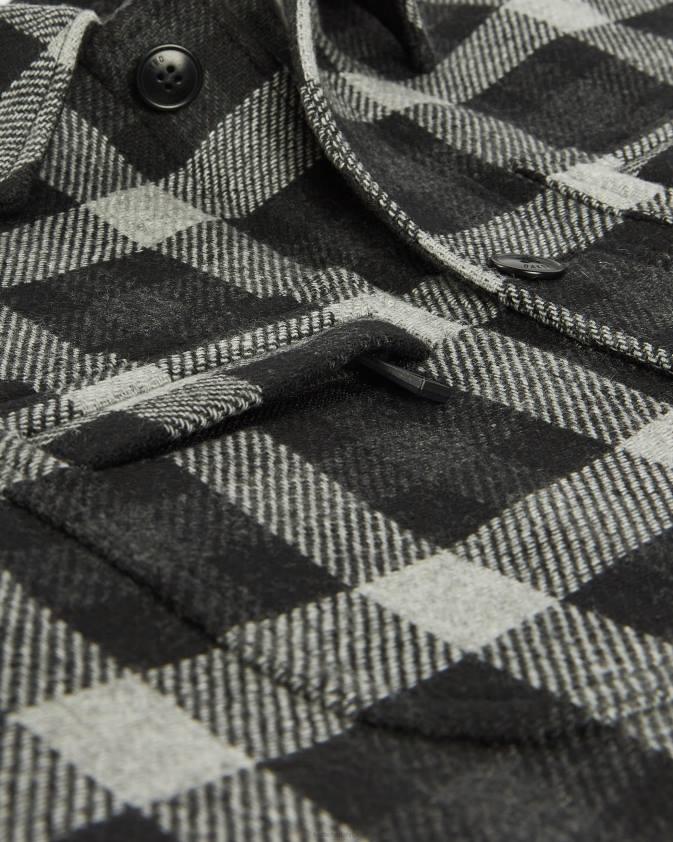 apģērbs Ted Baker slīpi rūtīta vilnas vate pelēks vīriešiem 26TV1670