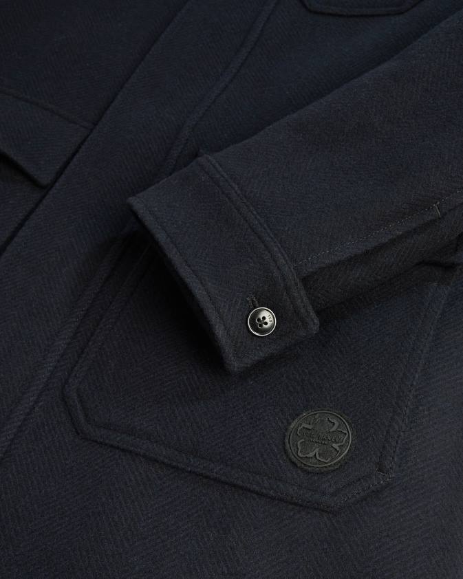 apģērbs Ted Baker traks piltuves kakla mētelis ar kabatām flote vīriešiem 26TV1721