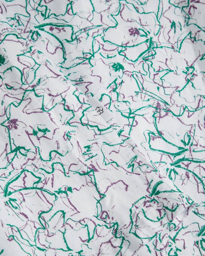 apģērbs Ted Baker Bartlet krekls ar īsām piedurknēm revere apdruku balts vīriešiem 26TV1677