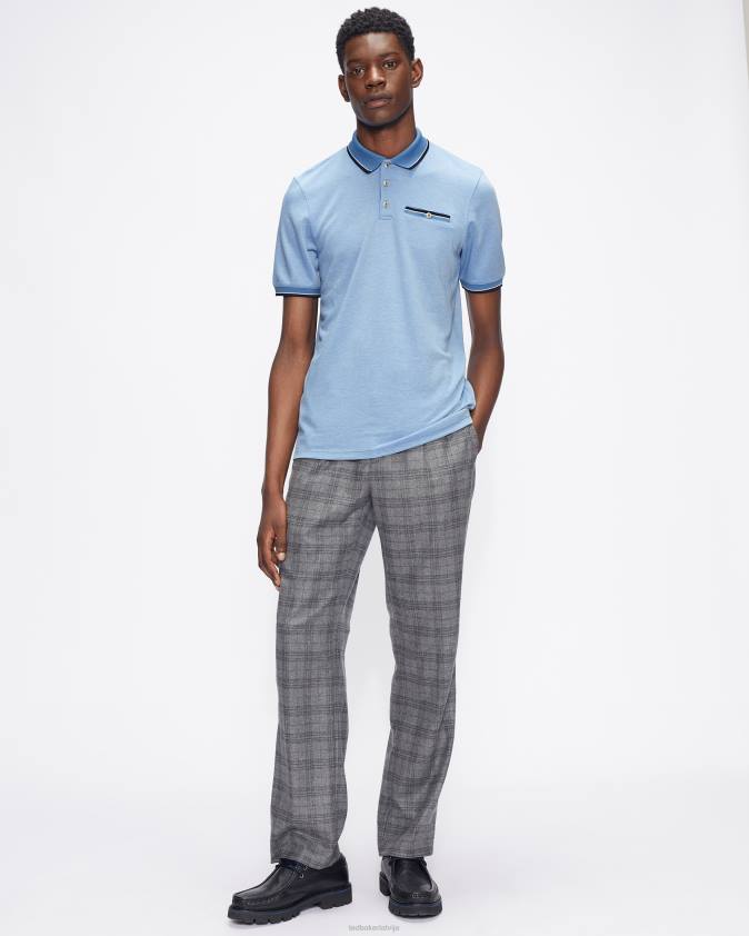 apģērbs Ted Baker chipa ss polo zils vīriešiem 26TV1699