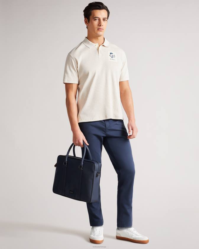 apģērbs Ted Baker marden polo krekls ar īsām piedurknēm dabisks vīriešiem 26TV1719
