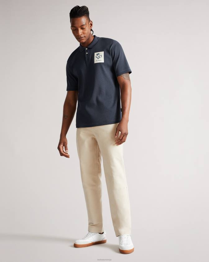 apģērbs Ted Baker marden polo krekls ar īsām piedurknēm flote vīriešiem 26TV1693