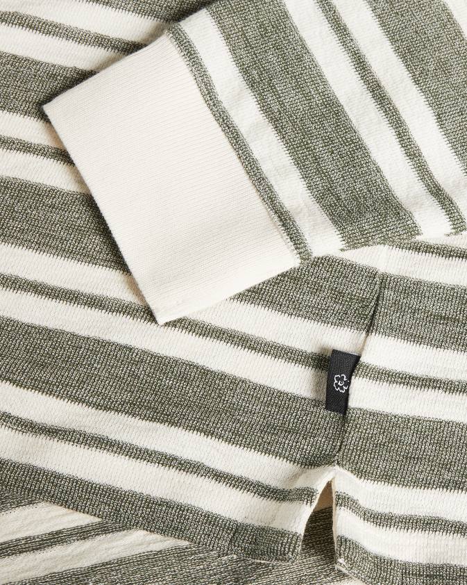 apģērbs Ted Baker stamhil ls svītrains polo pelēks vīriešiem 26TV1630