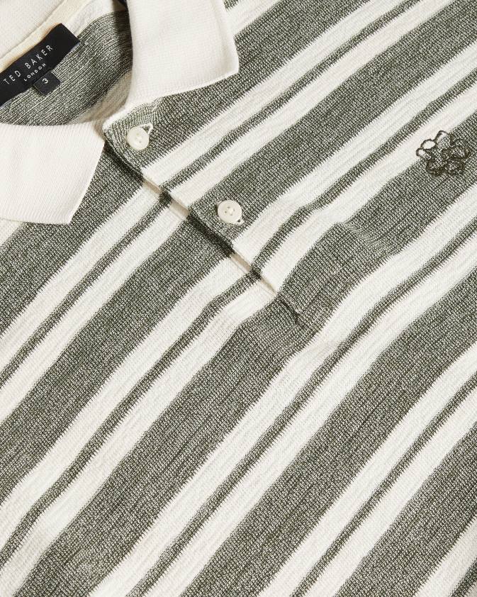 apģērbs Ted Baker stamhil ls svītrains polo pelēks vīriešiem 26TV1630