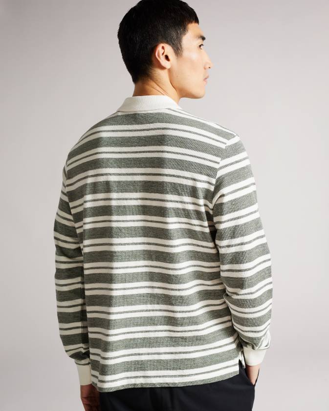 apģērbs Ted Baker stamhil ls svītrains polo pelēks vīriešiem 26TV1630