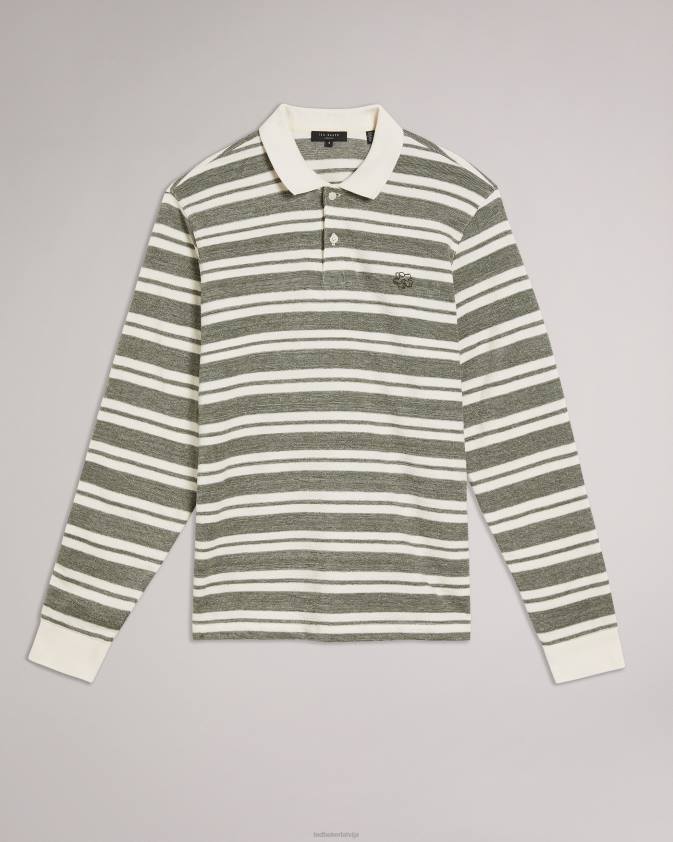 apģērbs Ted Baker stamhil ls svītrains polo pelēks vīriešiem 26TV1630