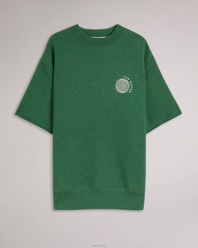 apģērbs Ted Baker Shandon džemperis ar īsām piedurknēm tumši zaļa vīriešiem 26TV1722