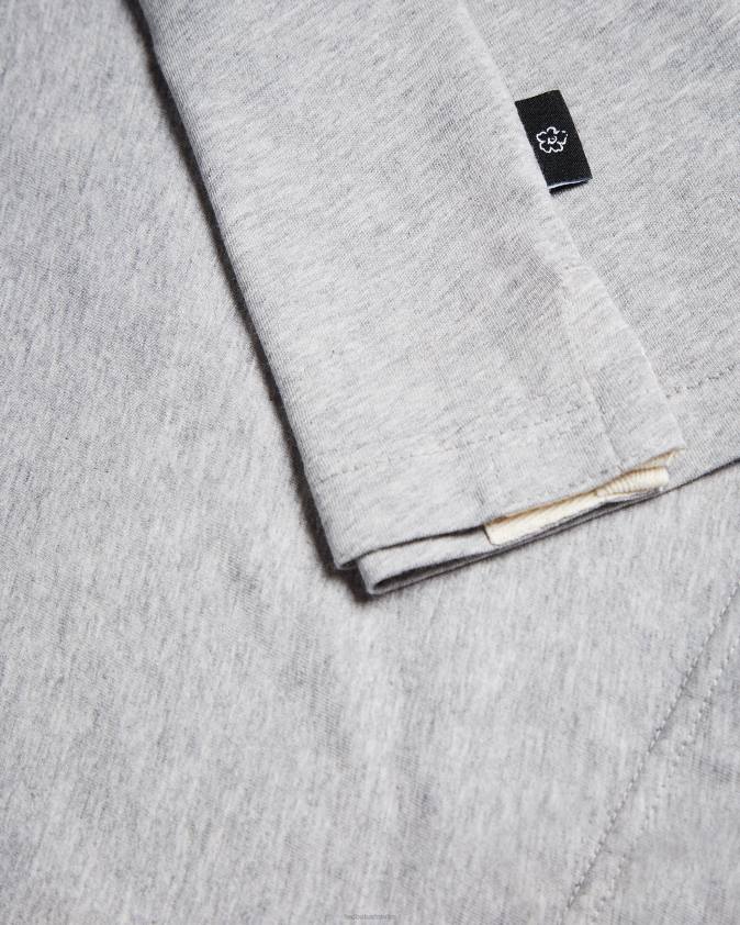 apģērbs Ted Baker tedford ss universitātes t-krekls pelēkais merģelis vīriešiem 26TV1705