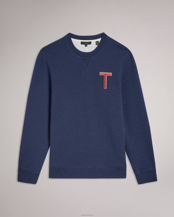 apģērbs Ted Baker welloe ls varsity t džemperis flote vīriešiem 26TV1661