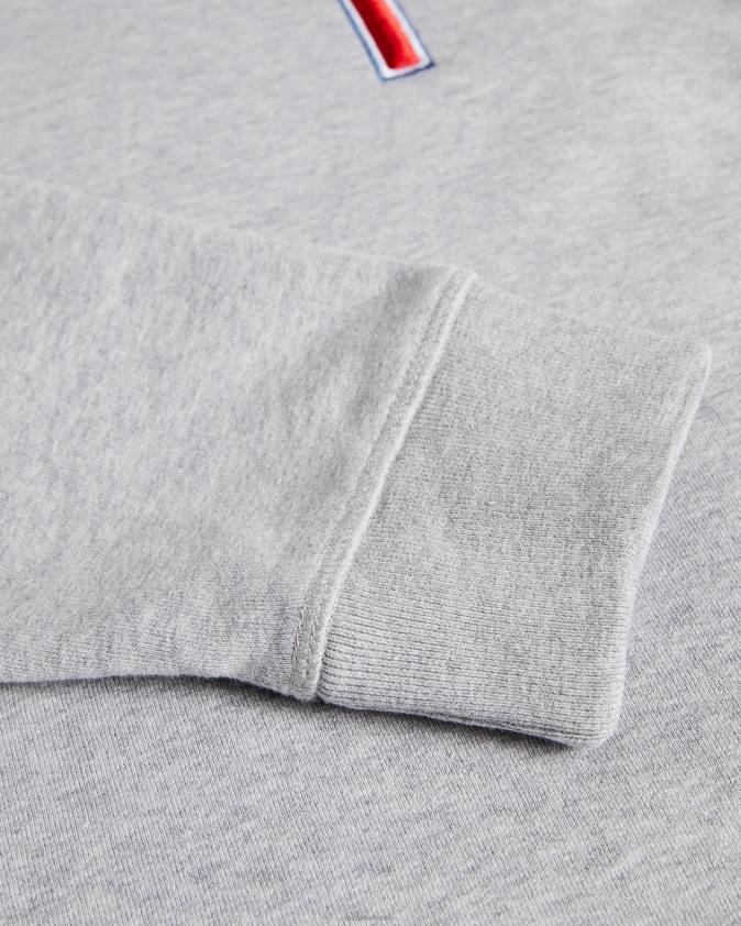 apģērbs Ted Baker welloe ls varsity t džemperis pelēkais merģelis vīriešiem 26TV1678