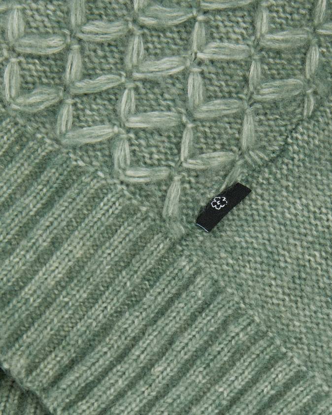 apģērbs Ted Baker brokhol ls jauktais dūriens crew kakls bāli zaļš vīriešiem 26TV1626