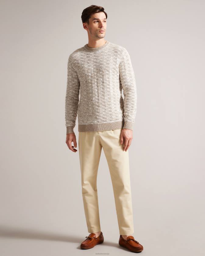 kurpes Ted Baker Kenneyp Pebble ādas ikdienas laivu apavi iedegums vīriešiem 26TV1879