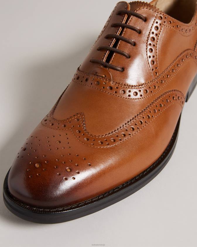 kurpes Ted Baker amaiss formālas ādas brogue kurpes iedegums vīriešiem 26TV1844