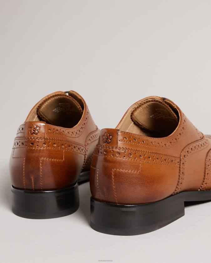 kurpes Ted Baker amaiss formālas ādas brogue kurpes iedegums vīriešiem 26TV1844