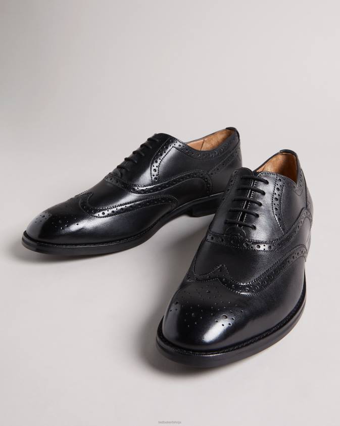 kurpes Ted Baker amaiss formālas ādas brogue kurpes melns vīriešiem 26TV1857