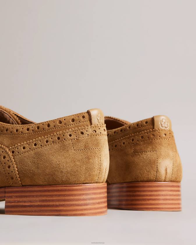 kurpes Ted Baker ammais formālas zamšādas brogue kurpes iedegums vīriešiem 26TV1849