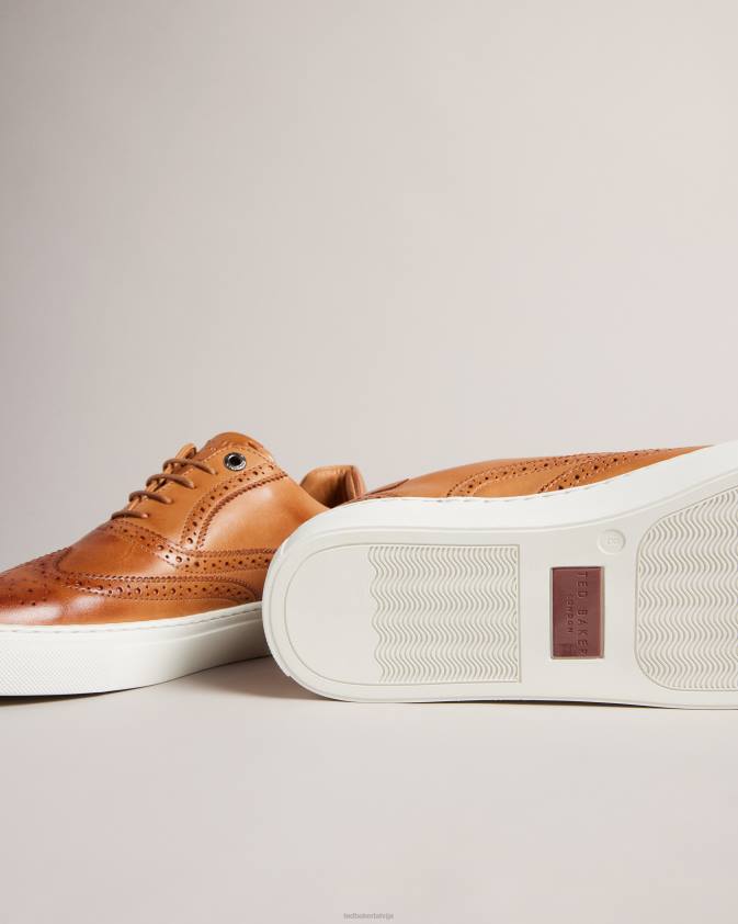 kurpes Ted Baker dentton pulētas ādas hibrīda brogas iedegums vīriešiem 26TV1843