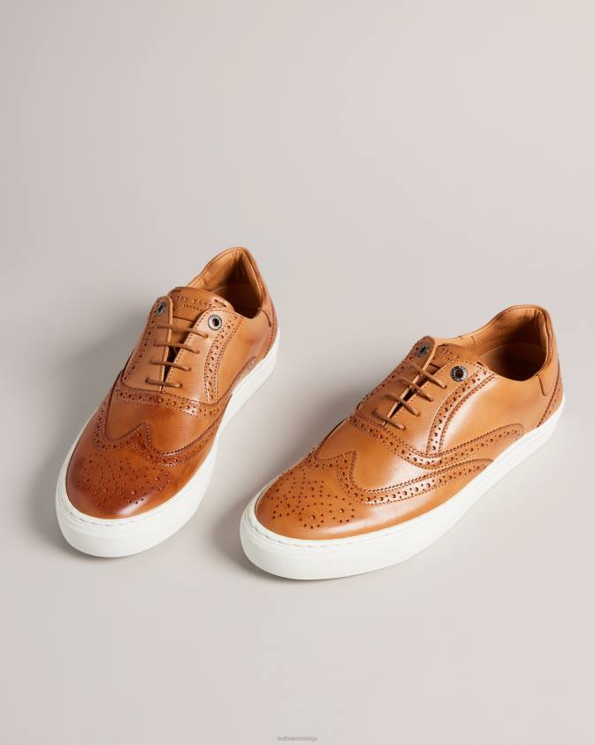 kurpes Ted Baker dentton pulētas ādas hibrīda brogas iedegums vīriešiem 26TV1843