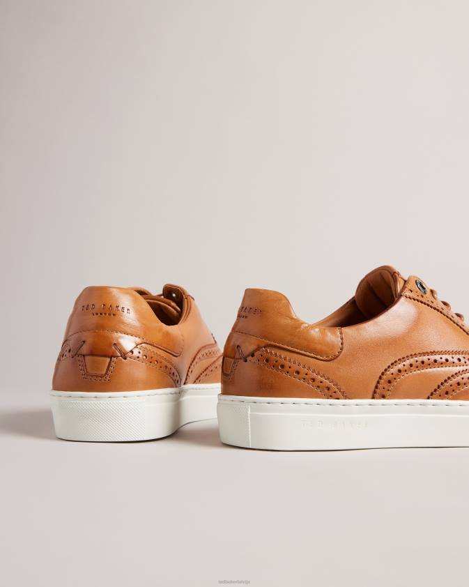 kurpes Ted Baker dentton pulētas ādas hibrīda brogas iedegums vīriešiem 26TV1843