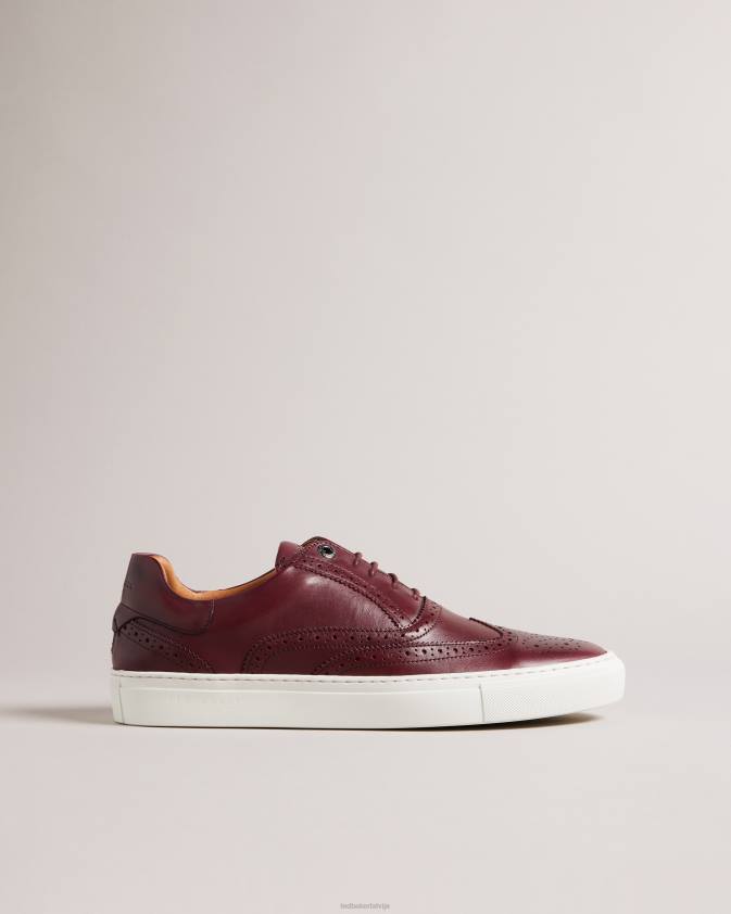 kurpes Ted Baker dentton pulētas ādas hibrīda brogas vērša asinis vīriešiem 26TV1876