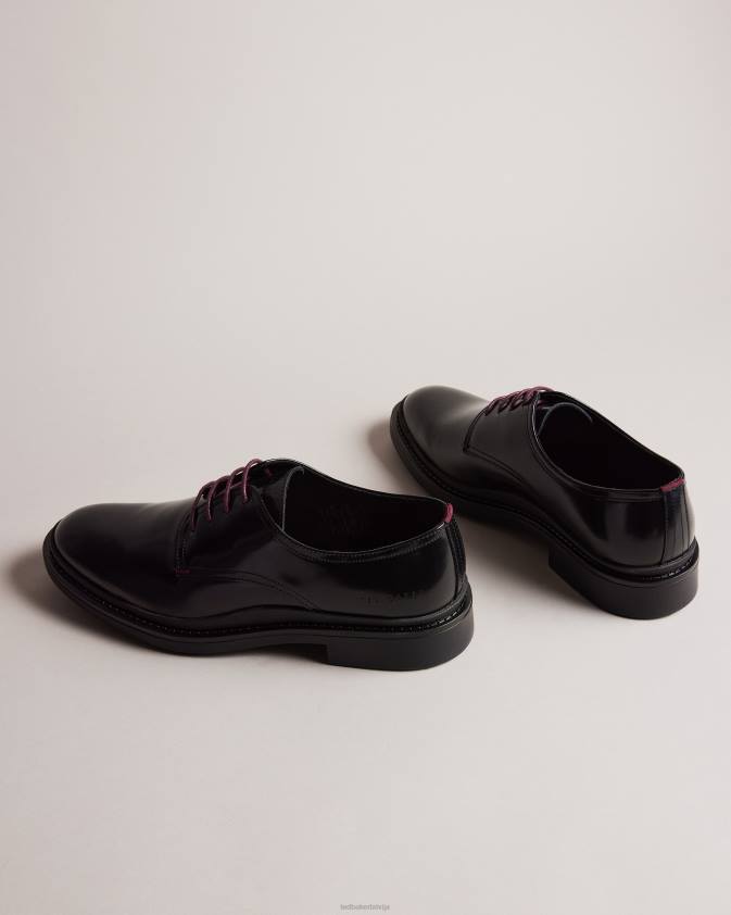 kurpes Ted Baker Burett ādas derbija apavi melns vīriešiem 26TV1867