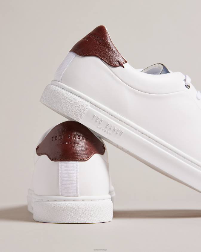 kurpes Ted Baker triloba vienkāršas šņorējamas kedas balts-sarkans vīriešiem 26TV1836