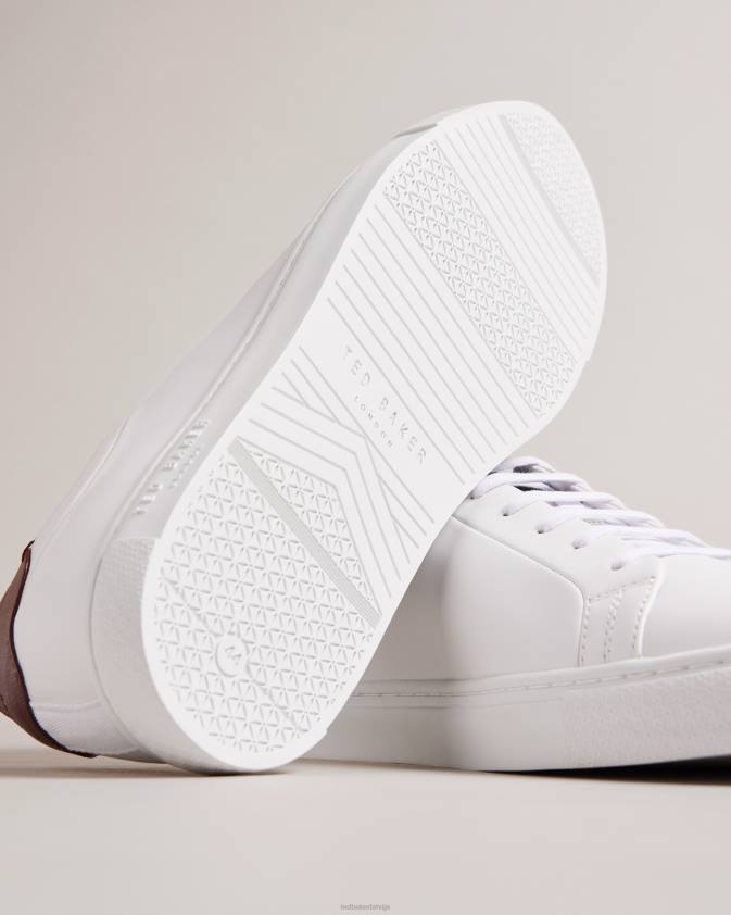 kurpes Ted Baker triloba vienkāršas šņorējamas kedas balts-sarkans vīriešiem 26TV1836