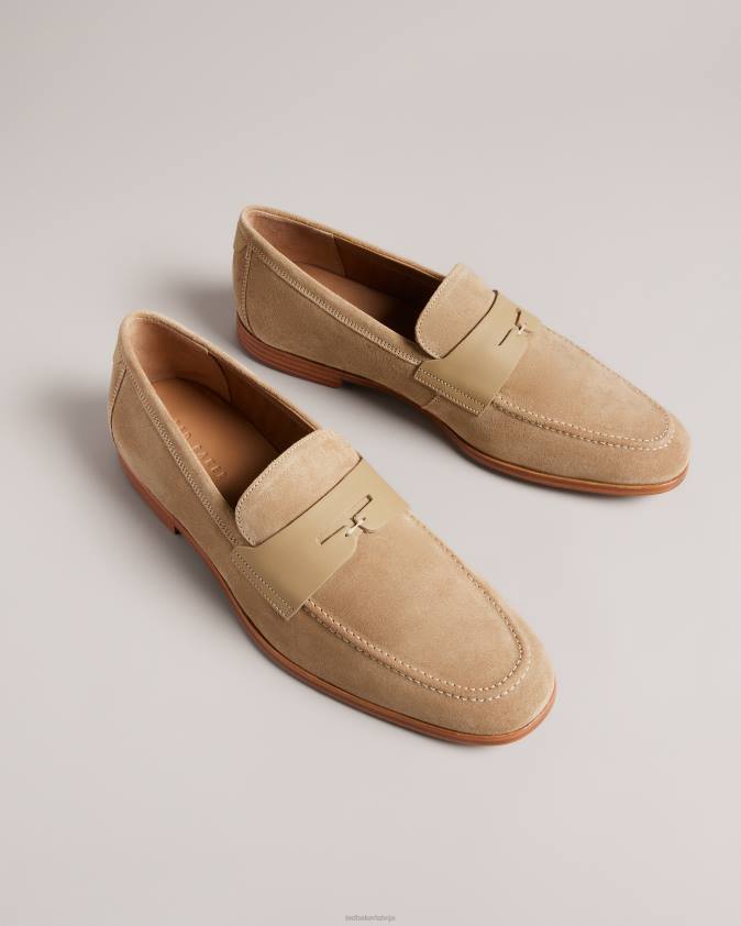 kurpes Ted Baker adlerr zamšādas penny loafers gaiši brūns vīriešiem 26TV1826