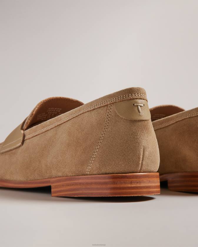 kurpes Ted Baker adlerr zamšādas penny loafers gaiši brūns vīriešiem 26TV1826