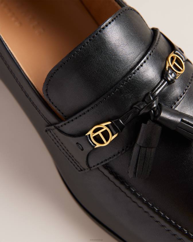 kurpes Ted Baker ainsly ādas klaipi ar firmas aparatūru melns vīriešiem 26TV1853