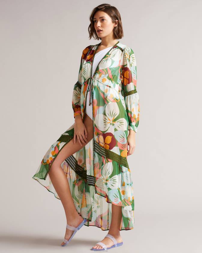 kurpes Ted Baker juleeyy sunburst divu siksnu želejas flip flop smaragds vīriešiem 26TV934