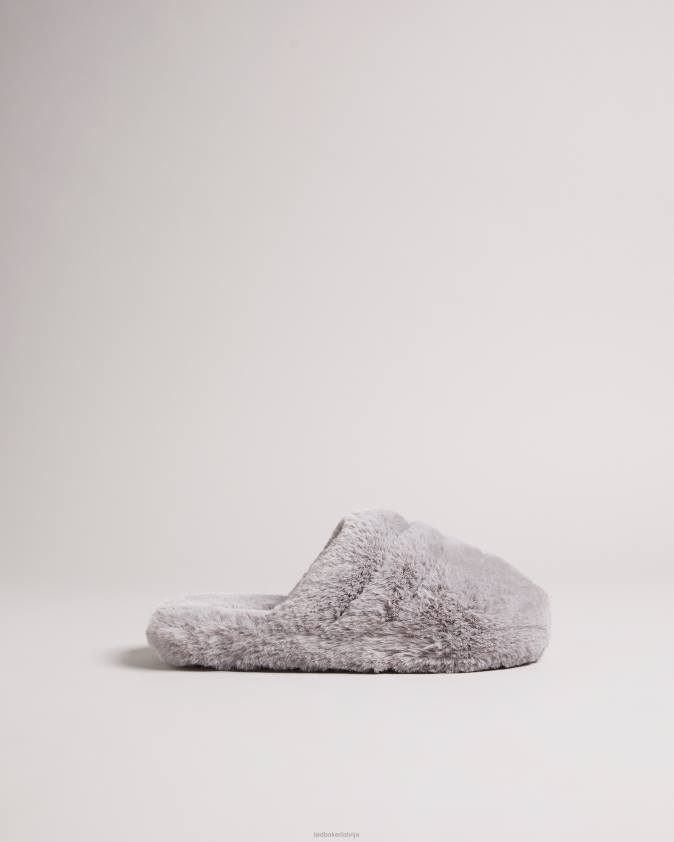 kurpes Ted Baker lopsey mākslīgās kažokādas čības gaiši pelēks vīriešiem 26TV927