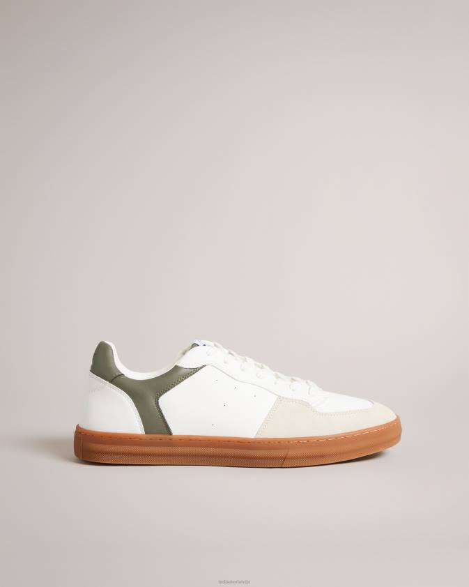 kurpes Ted Baker Barkerl ādas un zamšādas trenažieri tumši zaļa vīriešiem 26TV1818