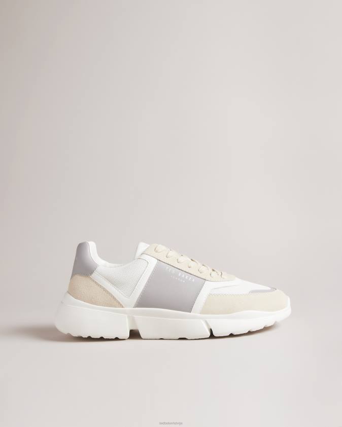 kurpes Ted Baker cecylem jauktas ādas chunky trenažieri vidus pelēks vīriešiem 26TV2034