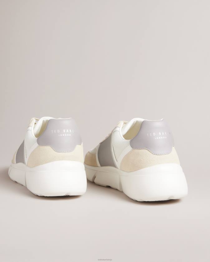 kurpes Ted Baker cecylem jauktas ādas chunky trenažieri vidus pelēks vīriešiem 26TV2034