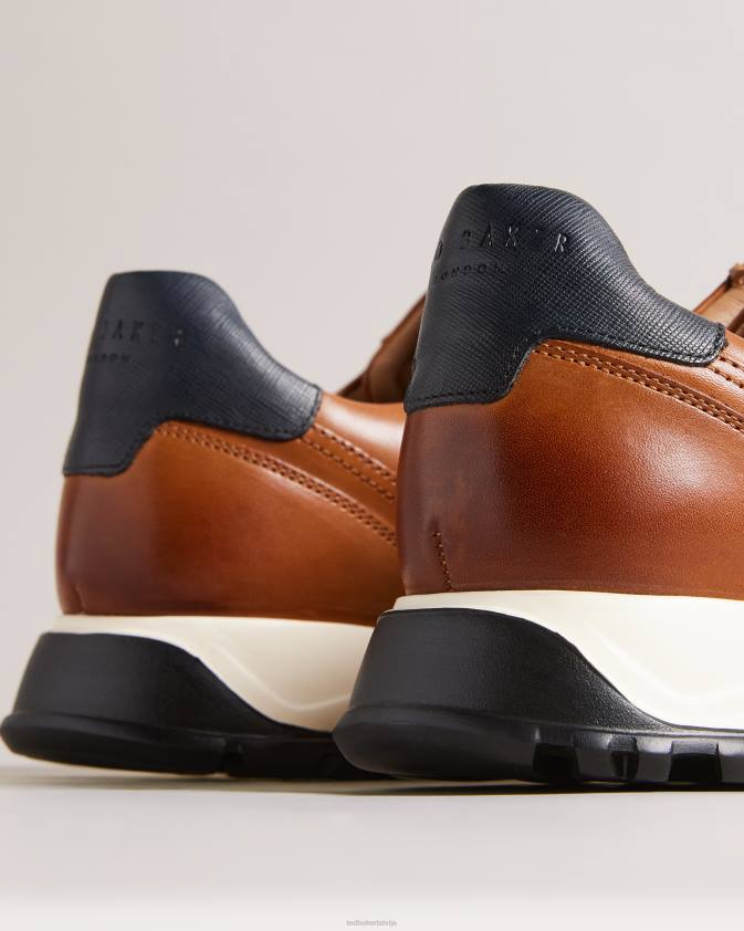 kurpes Ted Baker frayne saffiano ādas trenažieri iedegums vīriešiem 26TV1856