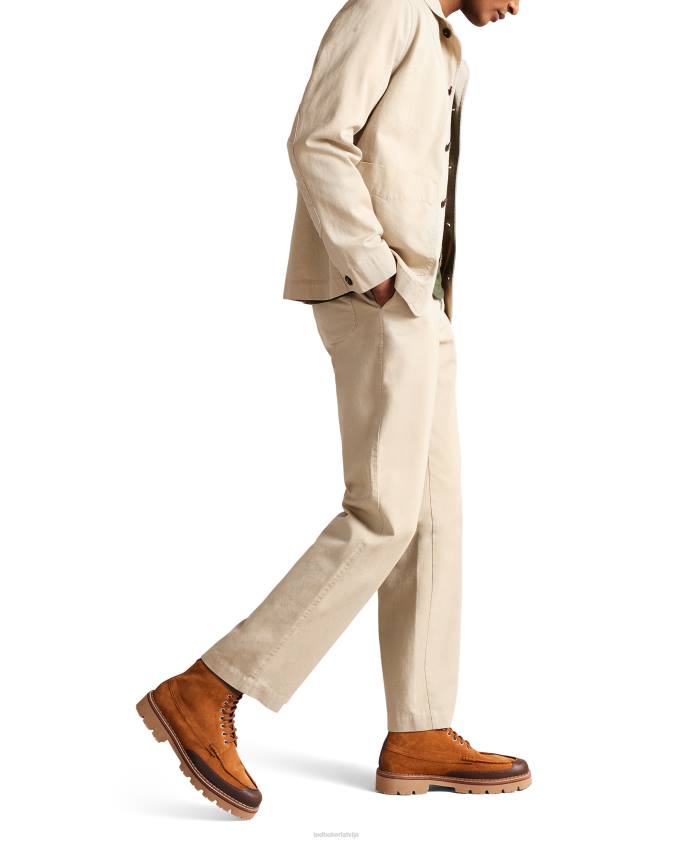 kurpes Ted Baker jarnno zamšādas chunky sole mokasīna zābaki iedegums vīriešiem 26TV2070