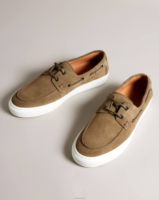 kurpes Ted Baker euens zamšādas laivu kurpes tumši zaļa vīriešiem 26TV1883