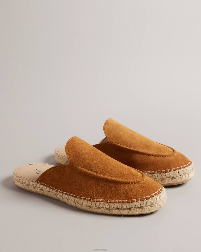 kurpes Ted Baker hensin suede mule espadrilles brūns vīriešiem 26TV1912