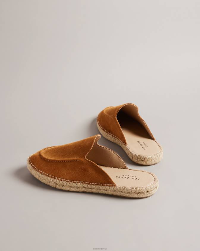 kurpes Ted Baker hensin suede mule espadrilles brūns vīriešiem 26TV1912