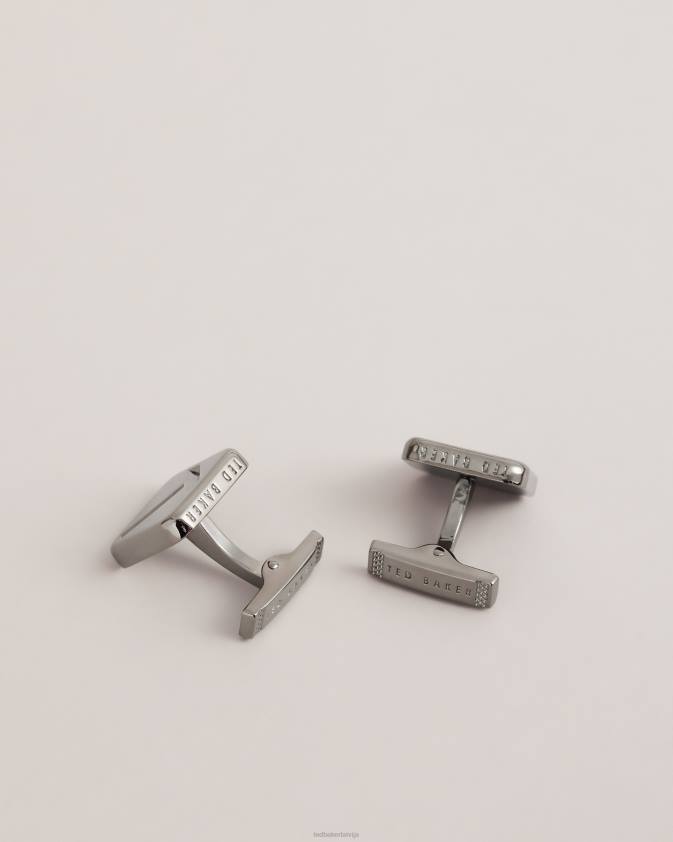 Piederumi Ted Baker klasisks metāla aproču pogu un kaklasaites piespraudes komplekts blk-gunmtl vīriešiem 26TV2020